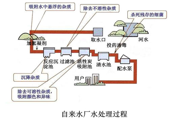 自來(lái)水廠處理工藝流程